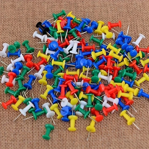 100 colours push pins art - colours,