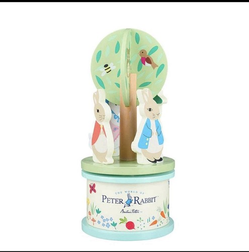 Wooden music carousel - carousel, orange
