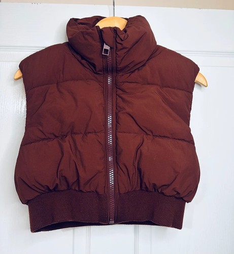 Zara brown puffer - gilet, |