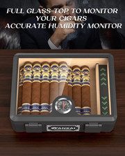 Cigar Humidor Glass Top Box