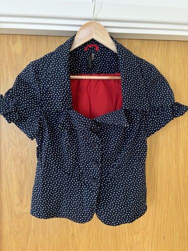 Topshop navy polka - navy, dot