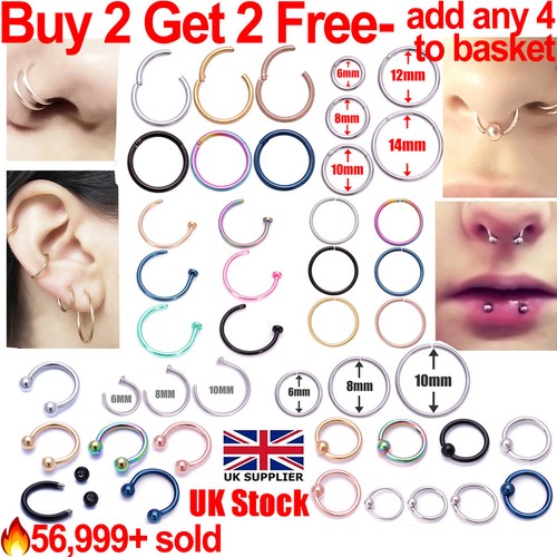 Nose ring lip hoop - nose,
