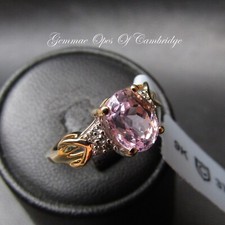 New 9k 9ct Gold Kunzite and