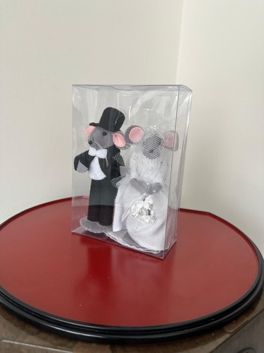 Two felt mice bride - felt,