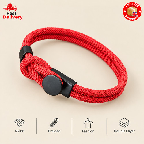 Men nylon rope bracelet - men's,