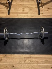 Olympic Ez Curl Bar with 20kg of Weight Plates