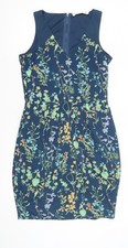 Sugarhill Boutique Women's Blue Floral Bodycon Dress