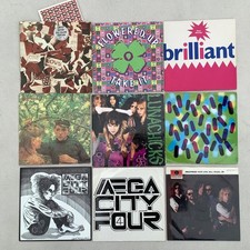Indie post punk job lot vinyl Singles x 9, Stone Roses, New Order, Mega City 4 
