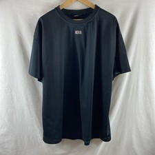Hera Mesh T Shirt L Large Black White Tee Crew Neck Jersey Relaxed Oversized