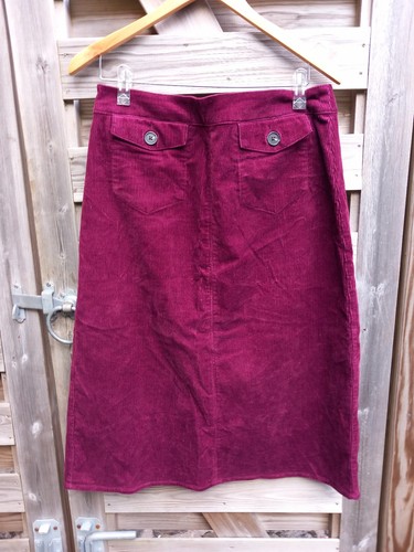 Boden burgundy cord midi skirt - burgundy,