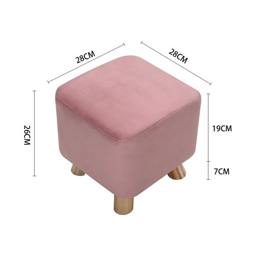 Small footstool ottoman velvet - small,