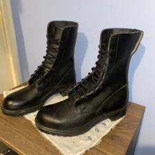 .. NEW Black Leather steel toe