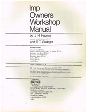 HILLMAN IMP SUNBEAM STILETTO SINGER CHAMOIS SPORT RALLYE 1963-76 WORKSHOP MANUAL