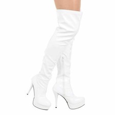 New Womens Mens Sexy Thigh High Fetish Platform High Stiletto Heel Boots UK 3-10