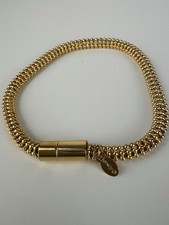 Monet gold-tone mesh bracelet Magnetic Clasp Signed 1980s Gold Tone