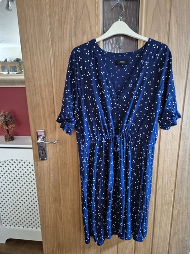 Navy blue white spotted - navy,
