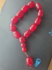 Red chery amber bakelite - red,