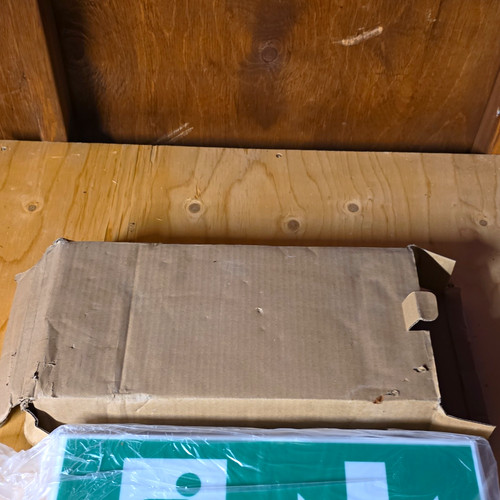 Green emergency exit box - em,