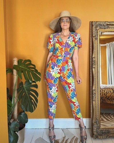 80s vintage tropical - , print
