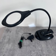 Magnifying Gooseneck Desk / Clip on Lamp - 3 Levels, Illuminated Optical Glass