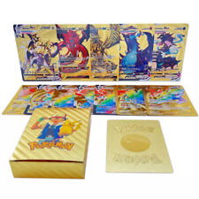 55PCS Pokemon Card Foil GOLD PACK 55 CARDS TCG GX Vmax GX Card Charizard Rare