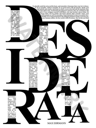 Quote desiderata ehrmann - desiderata,