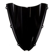 MPW Double Bubble Black Windshield Screen for Kawasaki ZX-6R Ninja 05-06