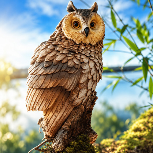 Owl resin plaster - 7, in