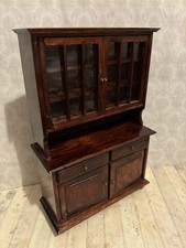 Dolls House 1/12 Scale Miniature Vintage Unusual Walnut Wooden Cabinet Cupboard