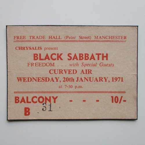 Black sabbath concert ticket - sabbath,