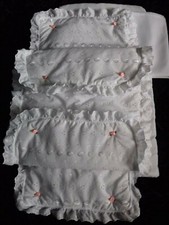 De Luxe white Broderie Anglais Bedding set for Silver Cross Twin Dolls Pram