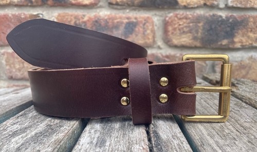 Brown buffalo plain leather - brown,
