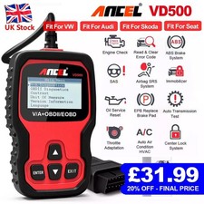 ANCEL VD500 OBD2 Scanner Code Reader ABS SRS EPB Oil Diagnostic Tool Fit For VW