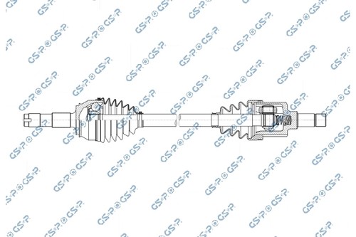 Front left drive shaft - left,