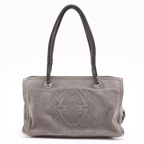 Loewe anagram suede leather - loewe,