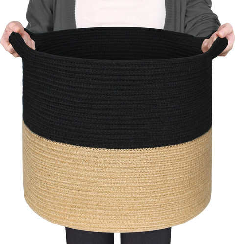 Large woven storage basket - large,