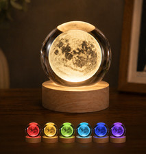 Moon crystal ball night light - crystal,
