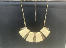 Art deco Cleopatra Style Acrylic & Gold Coloured Necklace