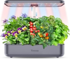 Yoocaa 12-Pod Hydroponics Growing System with LED Grow Light & Automatic Timer,