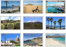 Various Canary Islands - 96 x 67mm Jumbo Fridge Magnet - Present Gift Souvenir