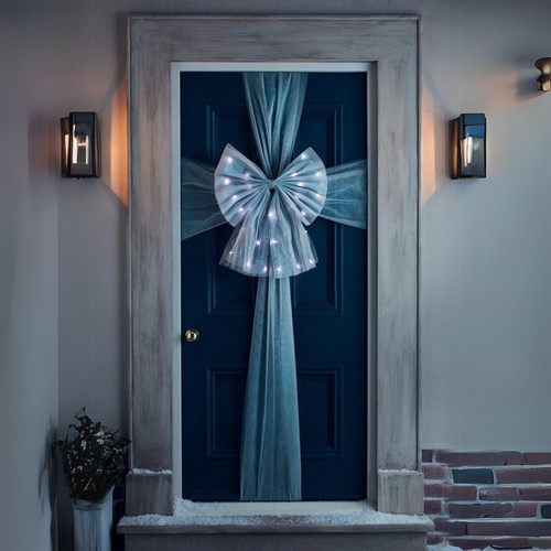 Christmas door bow window - bow,