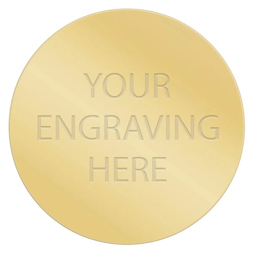 Plain metal cirular disc gold - disc:,