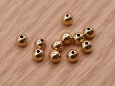14K Gold Filled Round Spacer Beads Double Hole | Jewellery Making 2mm-8mm | Pack