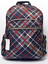 Vera Bradley Campus Backpack in Performance Twill in Paris Plaid New
