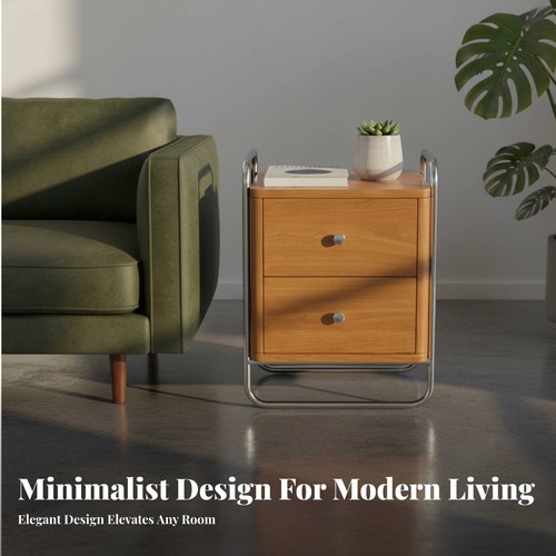 Bedside cabinet with magazine - with,