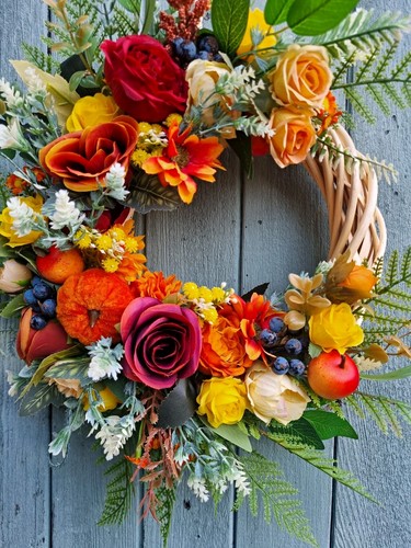 Autumn artificial floral door - floral,
