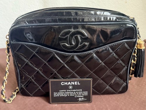 Chanel quilted patent leather - chanel,
