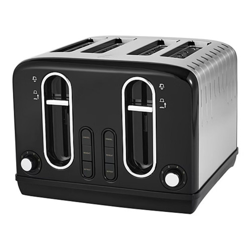 Black silver slice electric - 4-slice,
