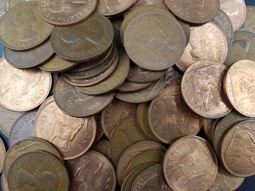 Predecimal old penny - gb,