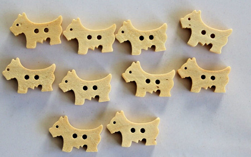 Natural wood scottie dog - 10,